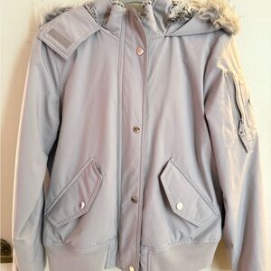 Women's Gray Hooded Jacket